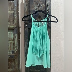 Mint Green Fringe Women’s Top